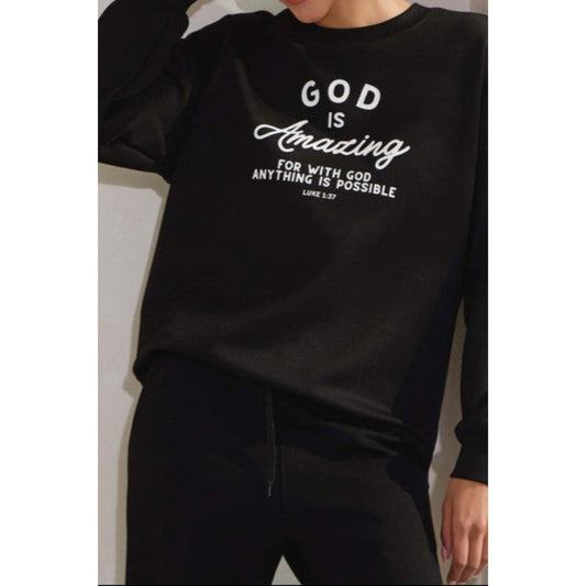 God Is Amazing Ultra Comfy Pullover Sweatshirt