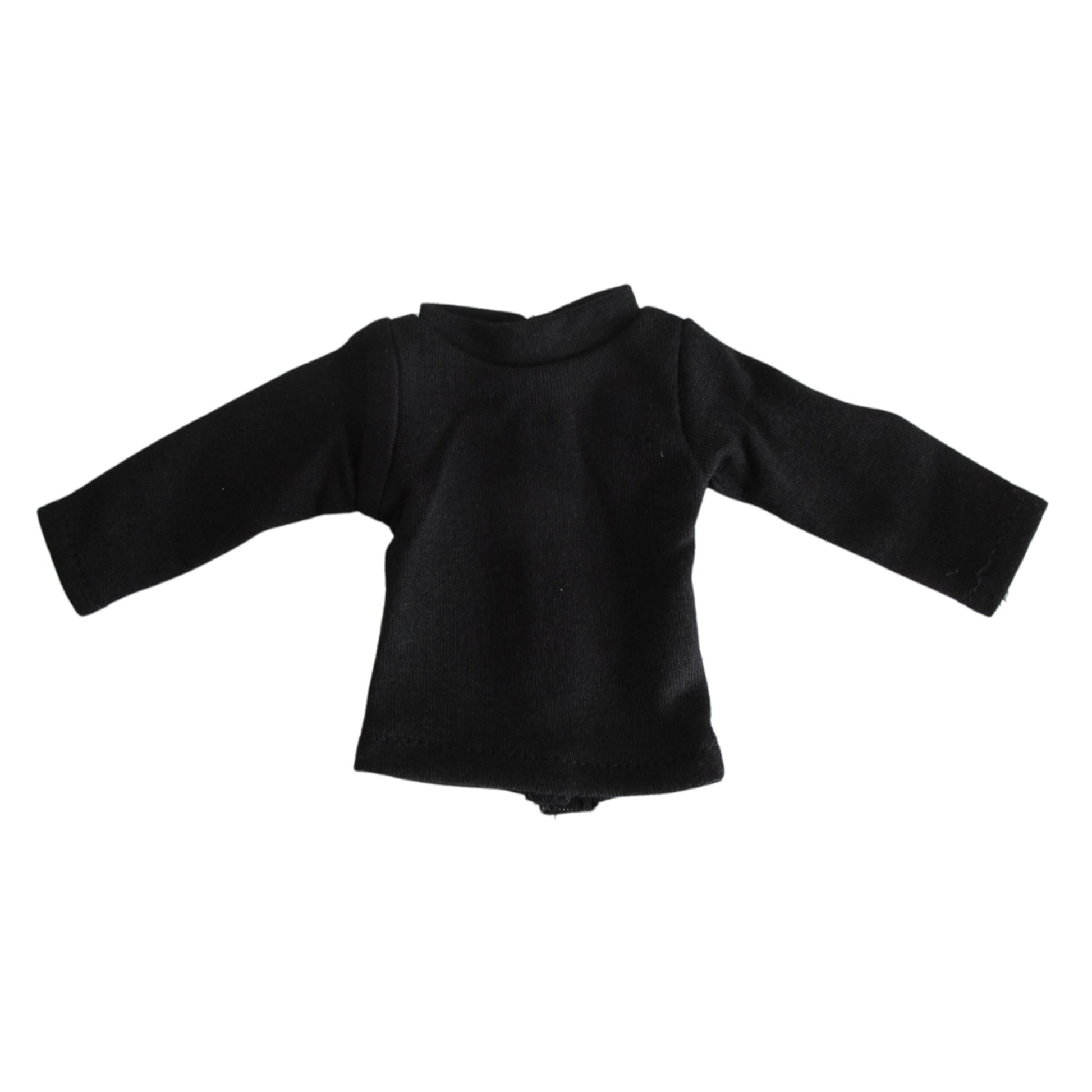 Black Long Sleeved T-Shirt for 14 1/2-inch Dolls with doll Flat