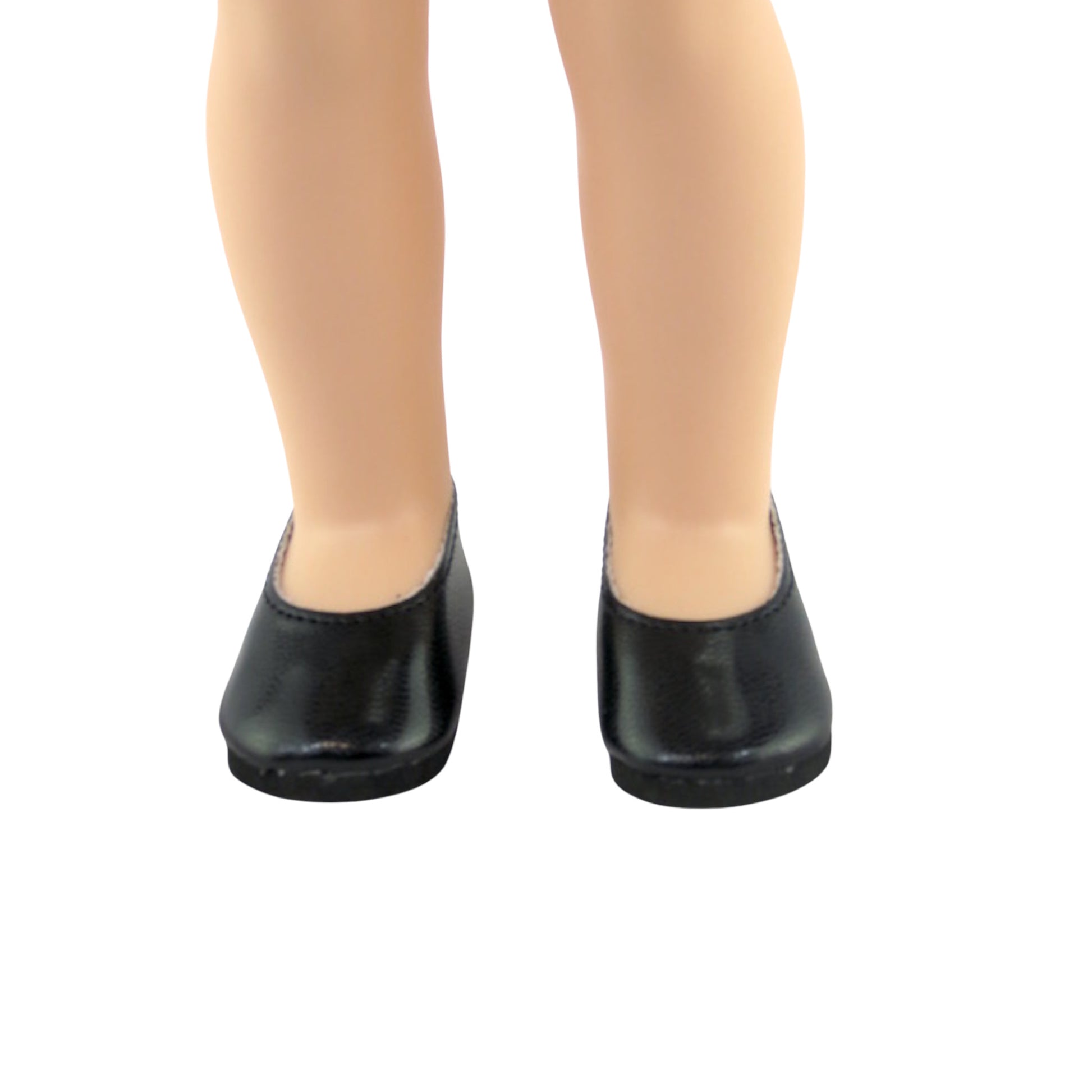 Black Slip-On Shoes for 14 1/2-inch dolls with doll