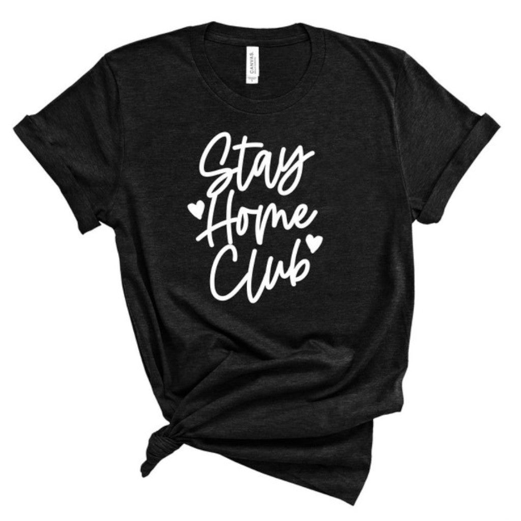 Black Stay Home Club Softstyle Tee