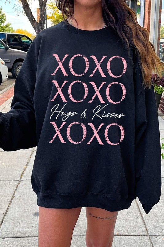 Black XOXO Graphic Sweatshirt