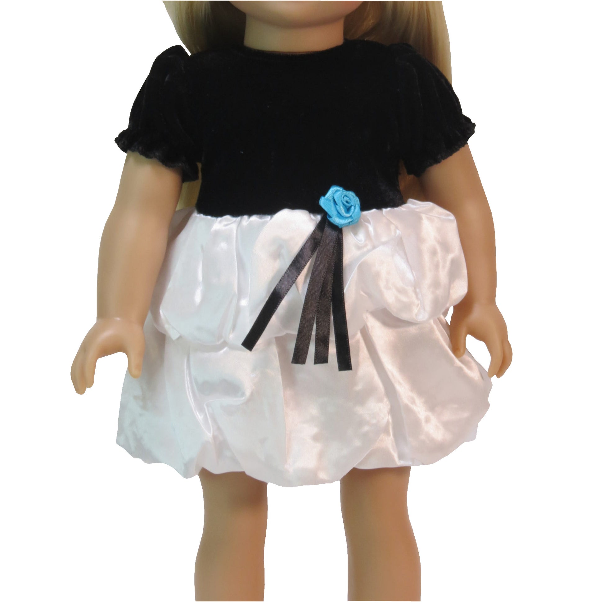 Black and White Dress for 18-inch dolls with doll