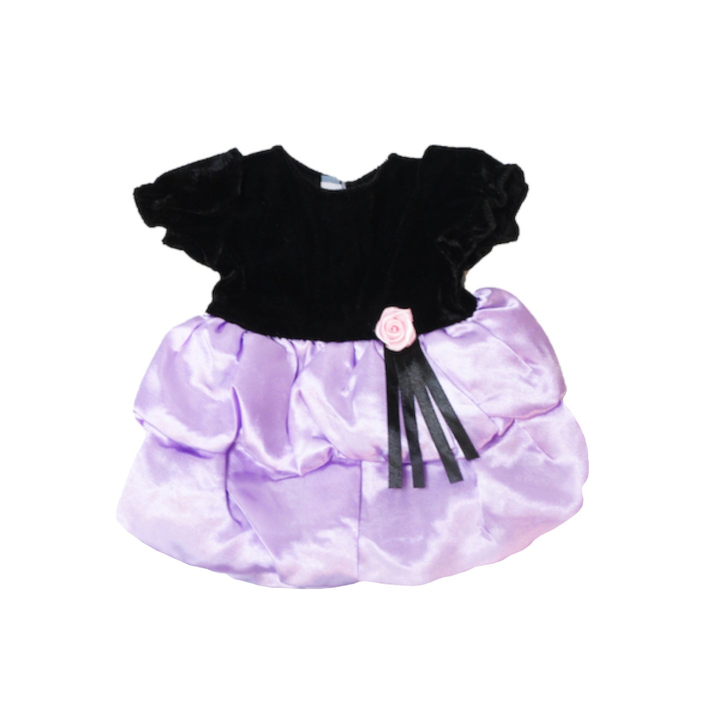 Black and Purple Dress for 18-inch dolls Flat