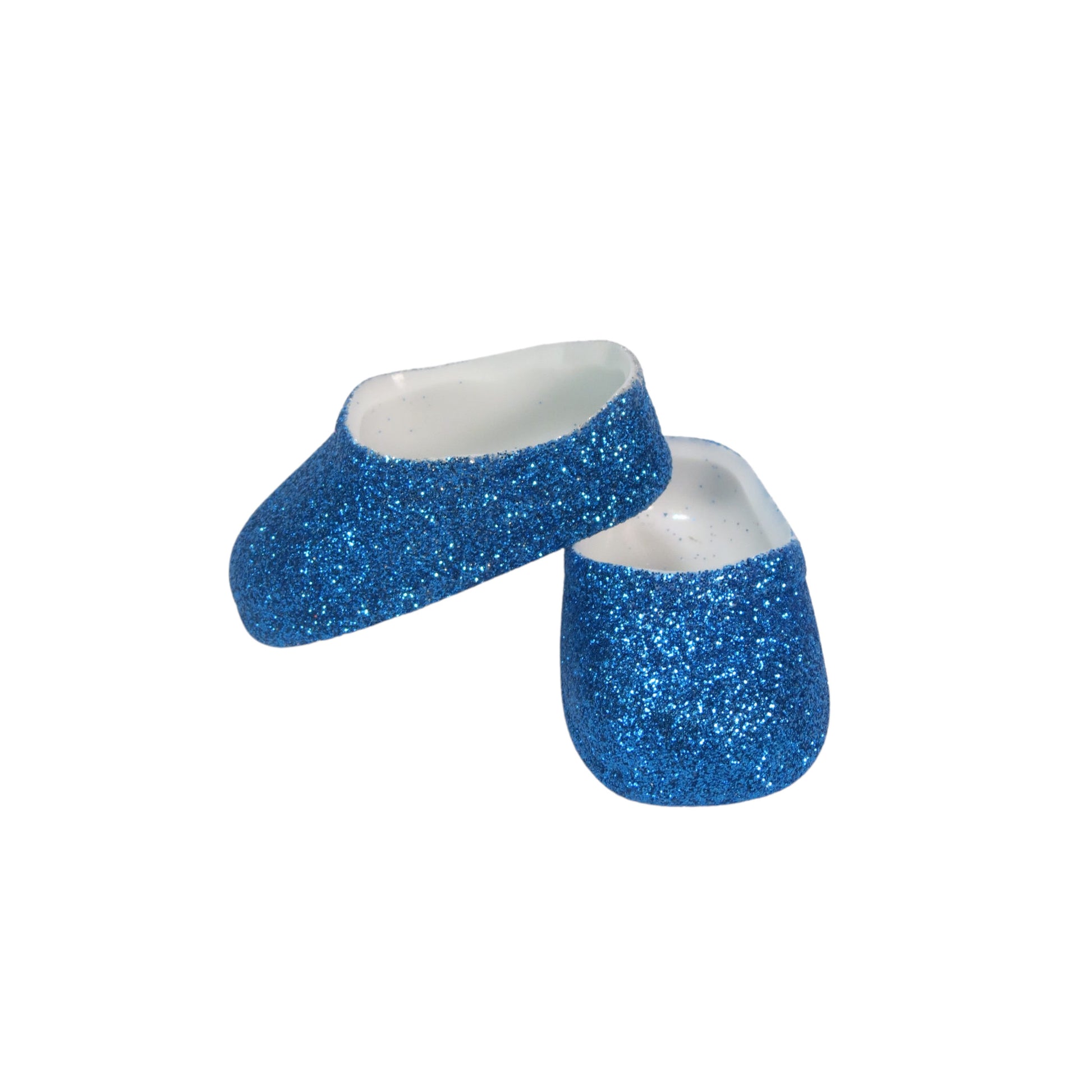 Blue Rubber Glitter Flats for 14 1/2-inch dolls