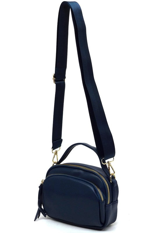 Blue Fashion Top Handle Crossbody Bag Hanging