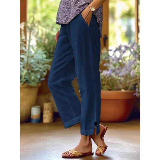 Full Size Casual Wide-Leg Pants Plus Size