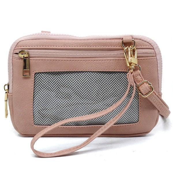 Blush Fashion Cell Phone Crossbody Bag Clutch