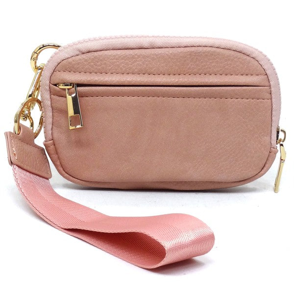 Blush Fashion Pouch Wallet Wristlet Front view