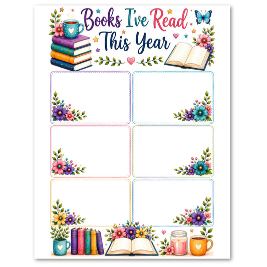 Books I've Read This Year Printable