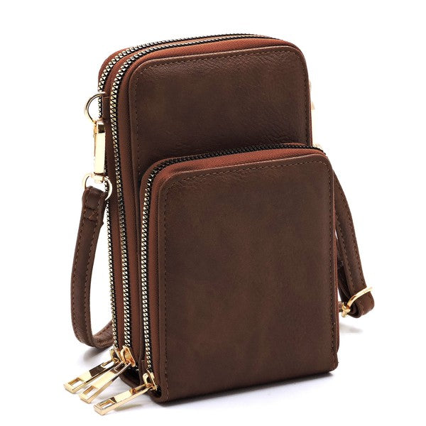 Brown Fashion Crossbody Bag Cell Phone Purse