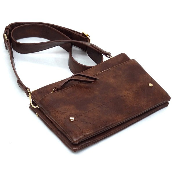 Brown Fashion Crossbody Bag Flat