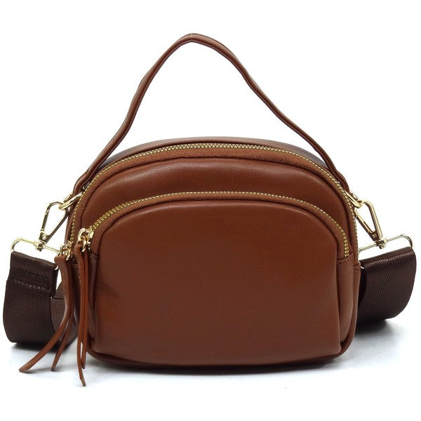 Brown Fashion Top Handle Crossbody Bag