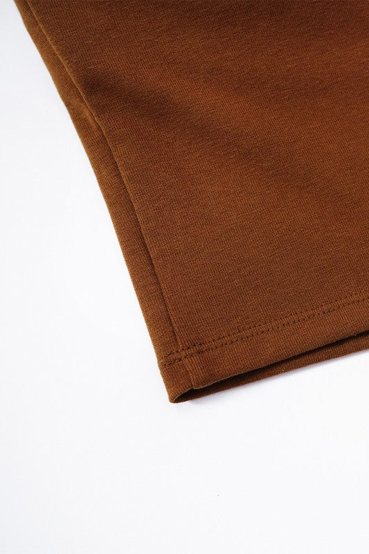 Brown Halterneck Sports Bra Back Hem Up Close