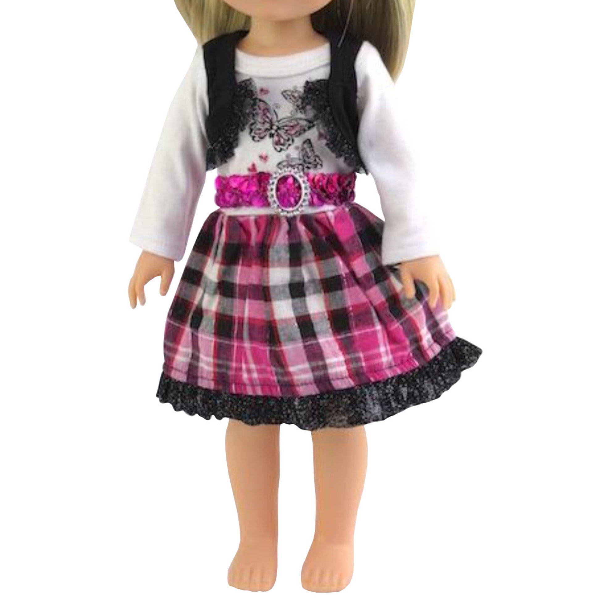 Butterfly Dress for 14 1/2-inch dolls with doll