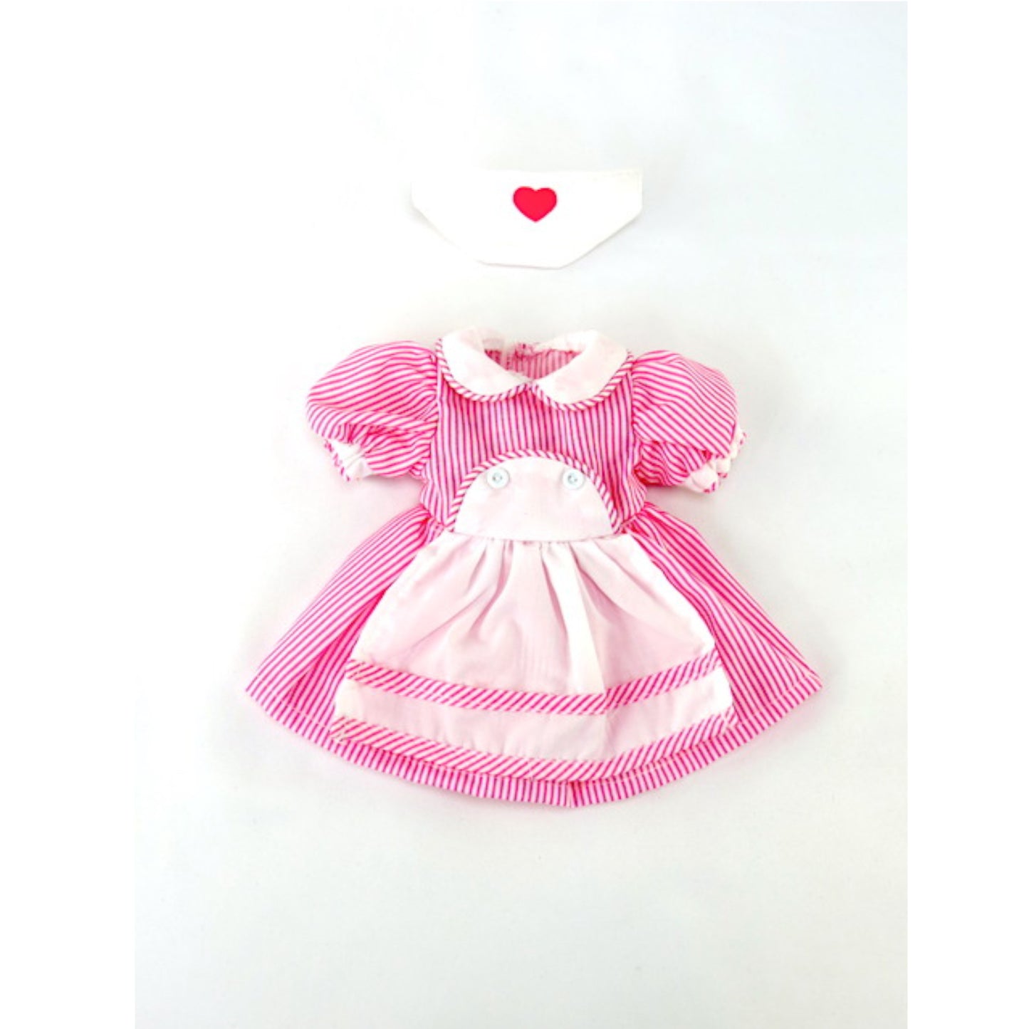 Candy Stripe Nurse Outfit for 14.5-inch dolls flat