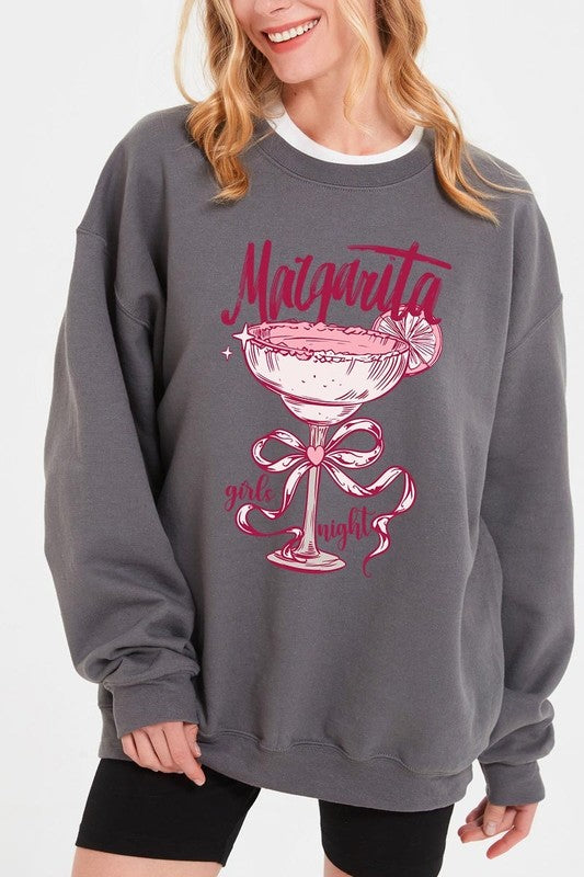 Charcoal Margarita Girls Night Graphic Sweatshirt