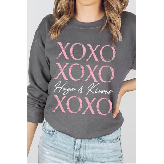 Charcoal XOXO Graphic Sweatshirt