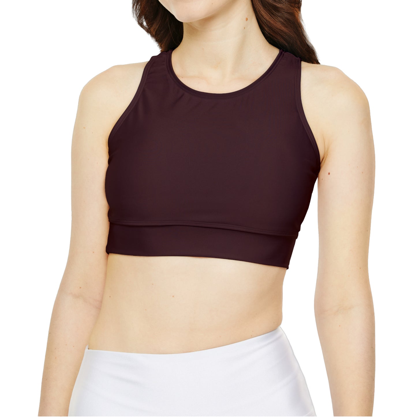 Chocolate Brown Fully Lined, Padded Sports Bra