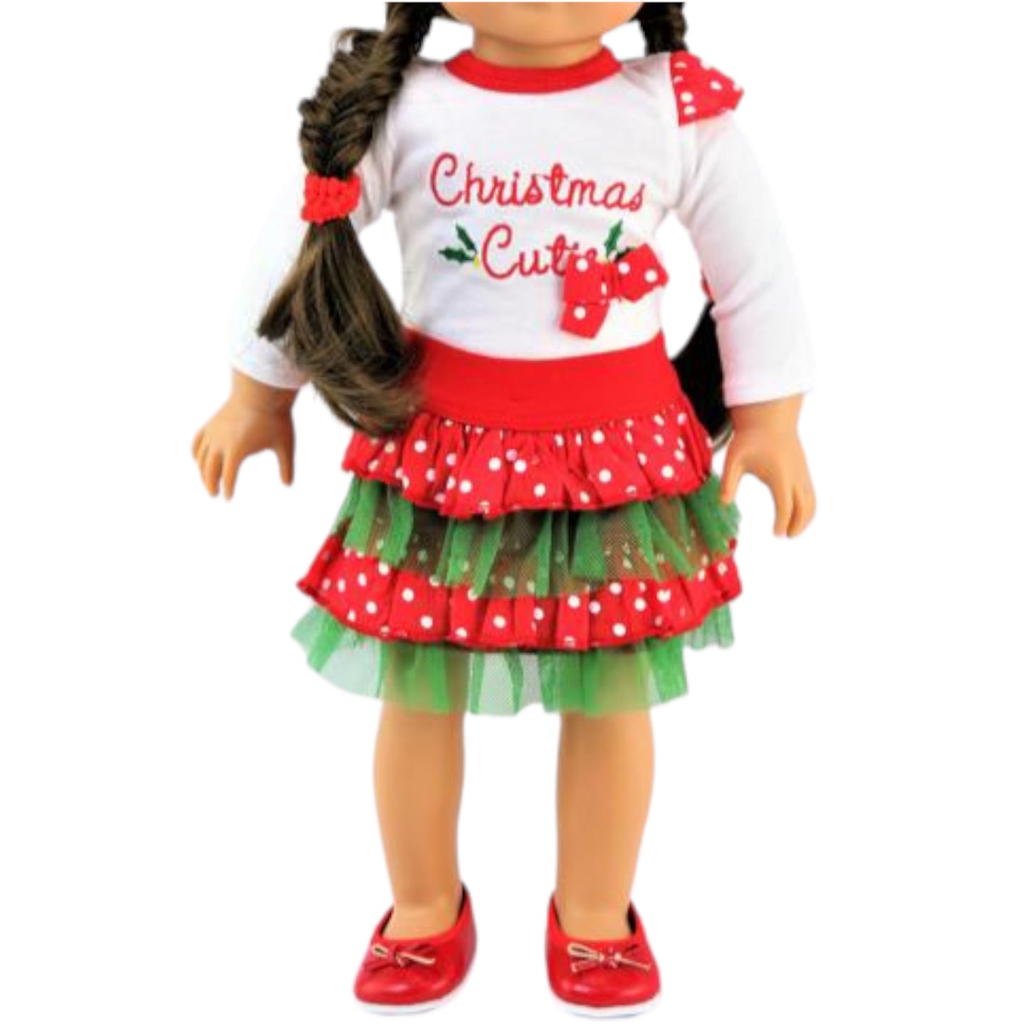 Christmas Cutie Outfit for 18 inch dolls with doll