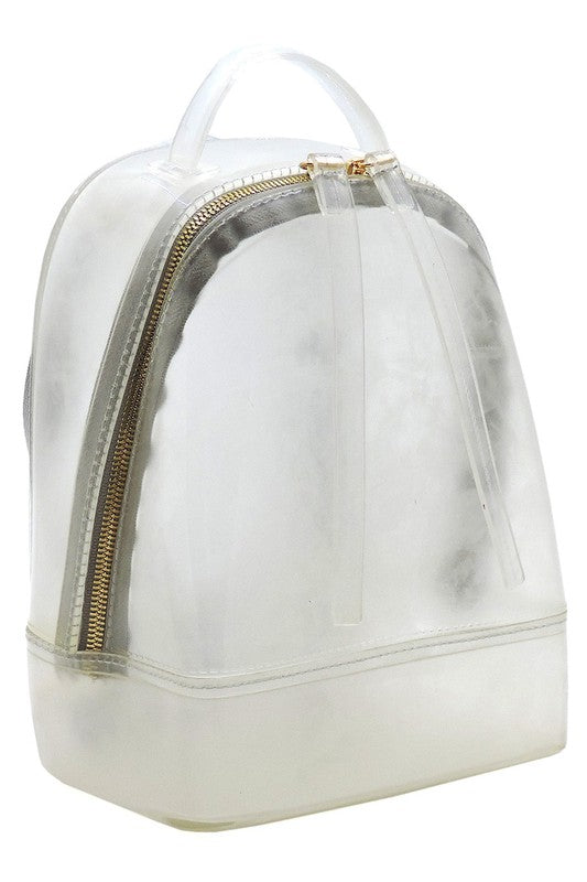 Clear Convertible Jelly Candy Backpack Side view