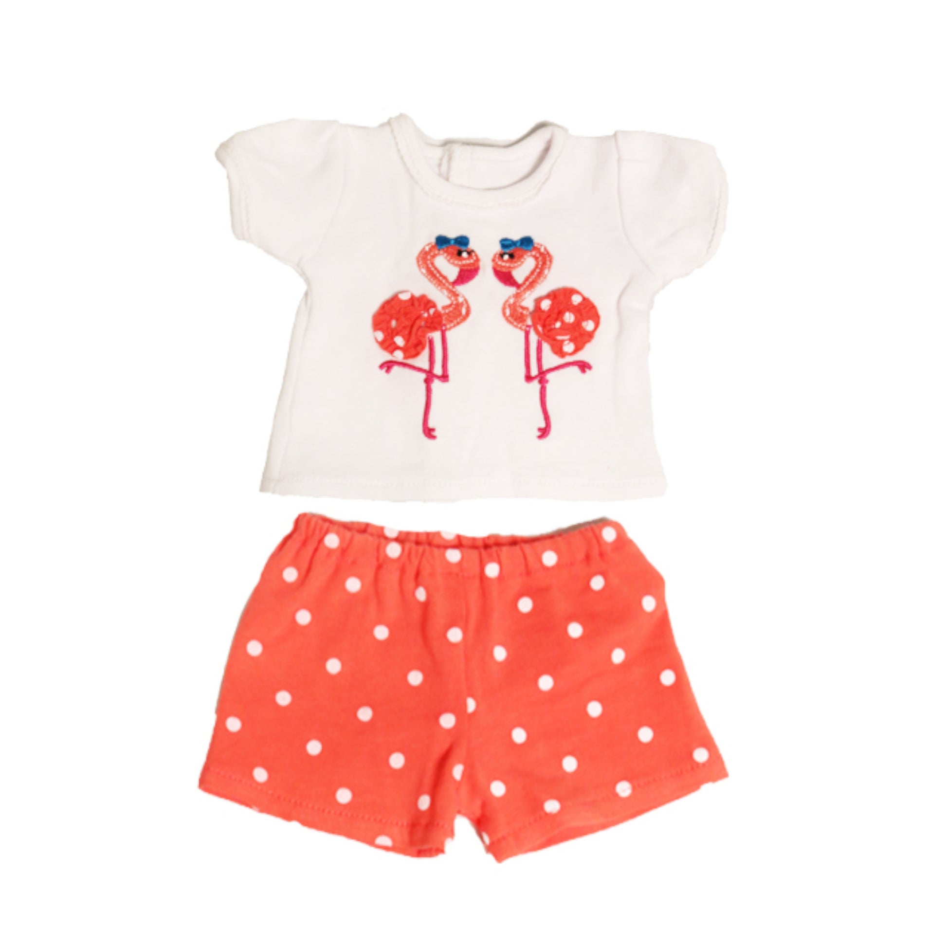 Coral Flamingos Outfit for 18-inch dolls Flat
