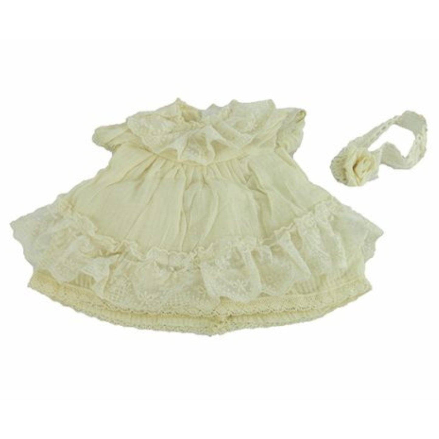 Cream Lace Dress with Headband for 18-inch dolls