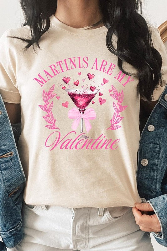 Cream Martinis Are My Valentine Graphic Tee