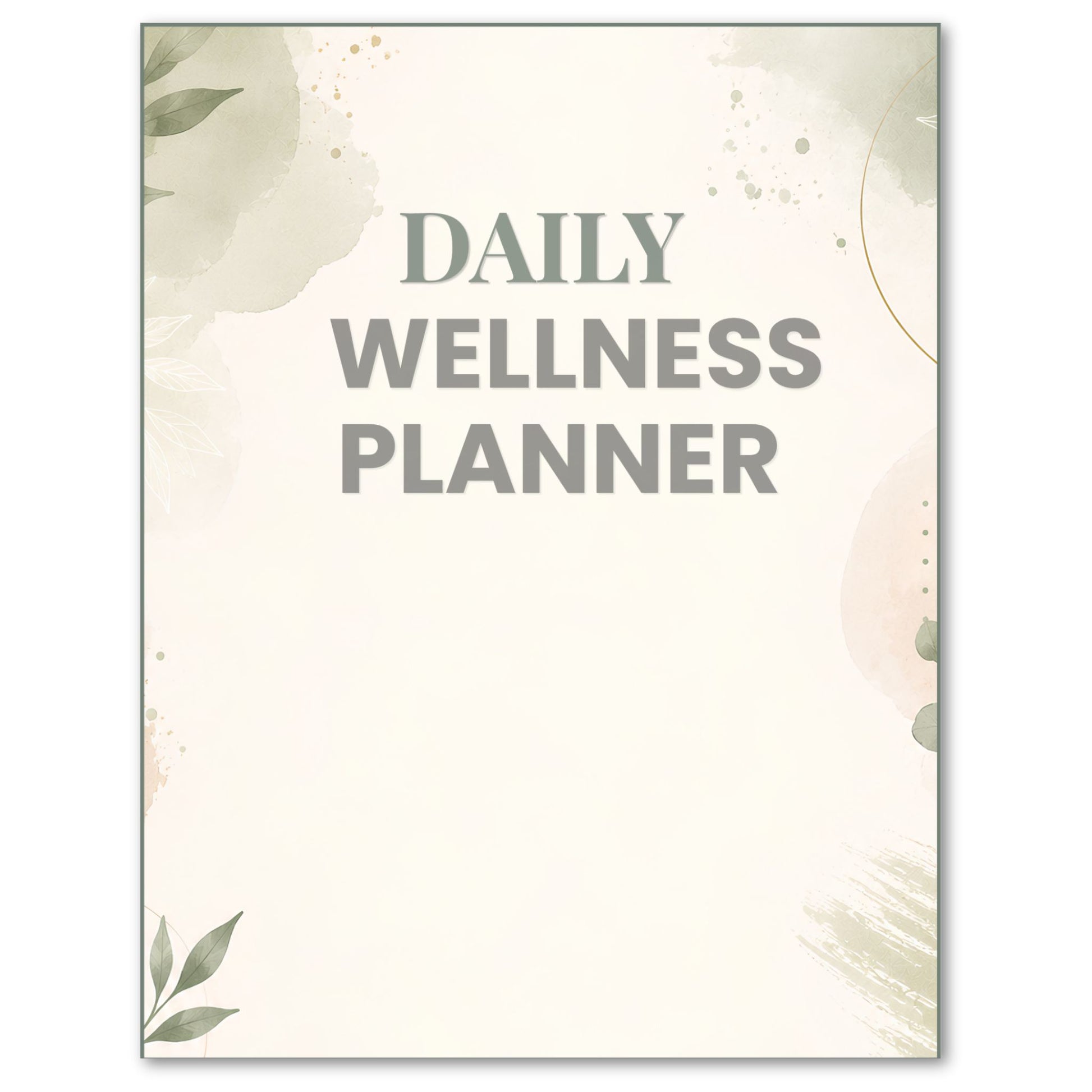 Daily Wellness Planner with decorative elements on a light background
