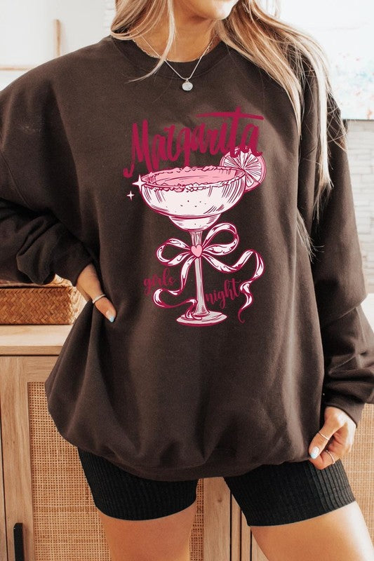 Dark Chocolate Margarita Girls Night Graphic Sweatshirt