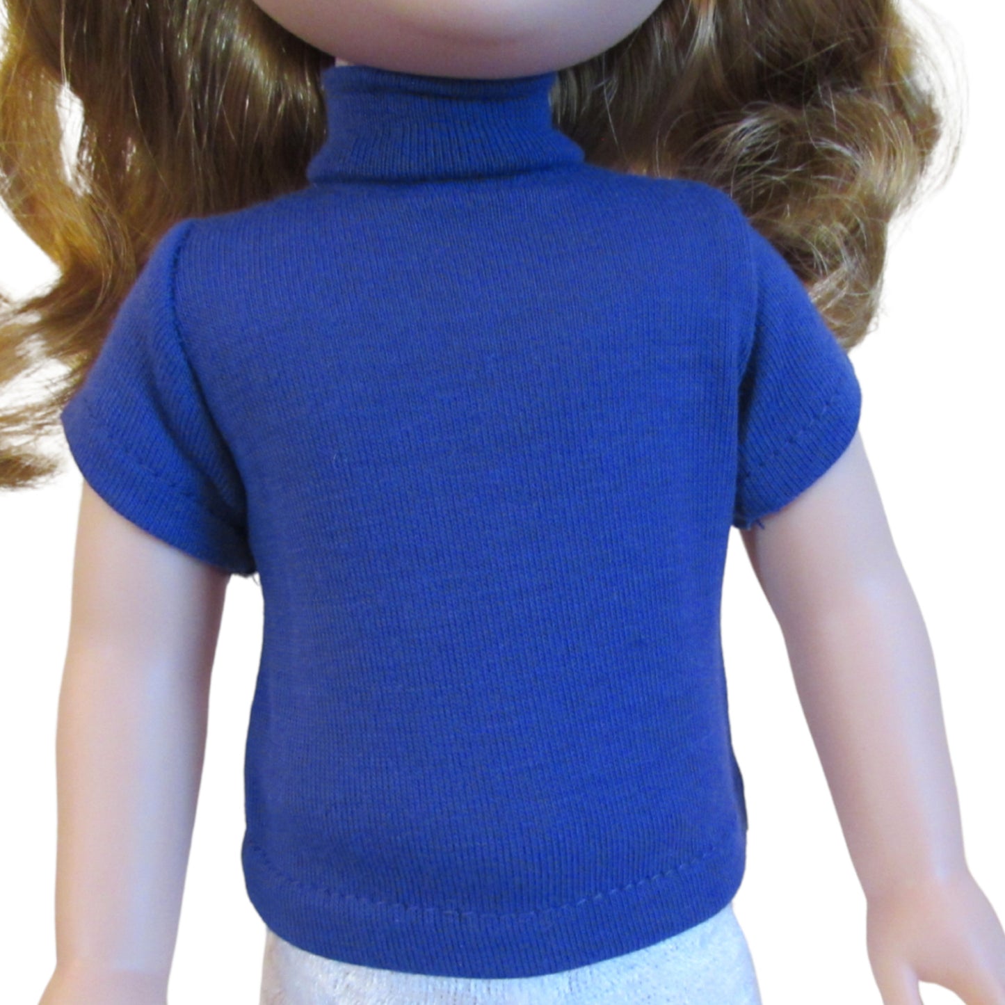 Deep Blue T-Shirt for 14 1/2-inch dolls with doll