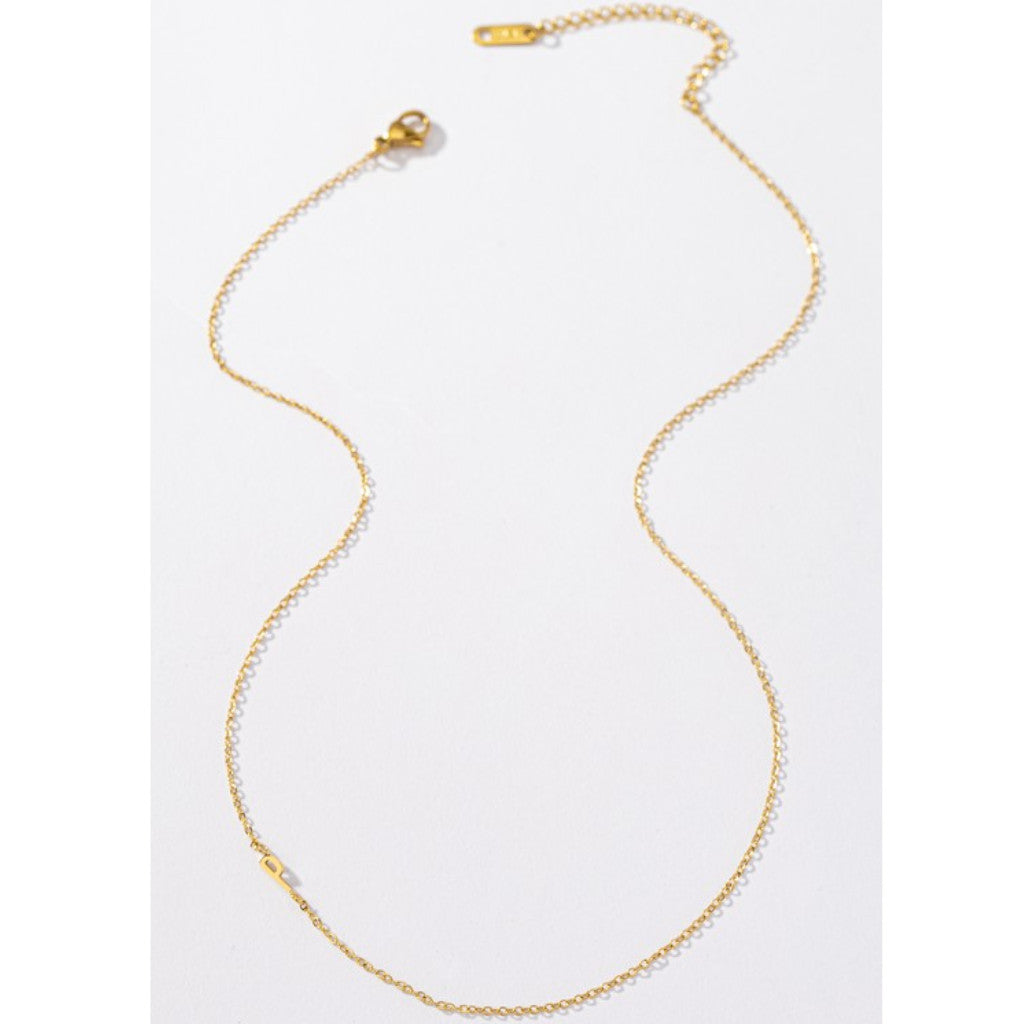 Delicate Real Gold Dipped P Initial Necklace