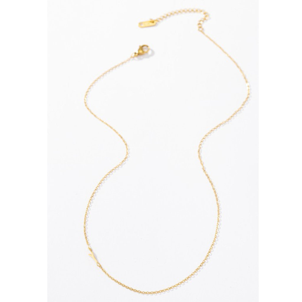 Delicate Real Gold Dipped Y Initial Necklace