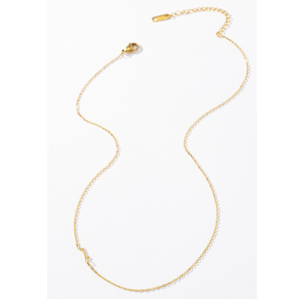 Delicate Real Gold Dipped Z Initial Necklace