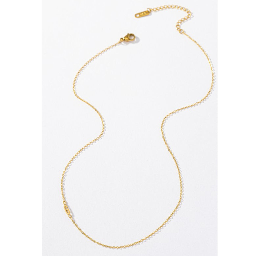 Delicate Real Gold Dipped G Initial N Necklace