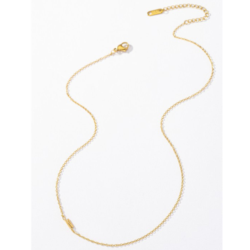 Delicate Real Gold Dipped N Initial Necklace