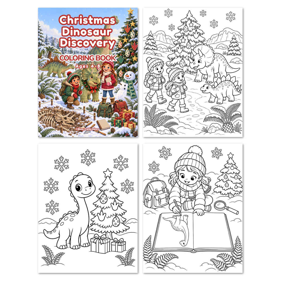 Dinosaur Discovery Coloring Book Bundle | 5 Printable Kids Coloring Books