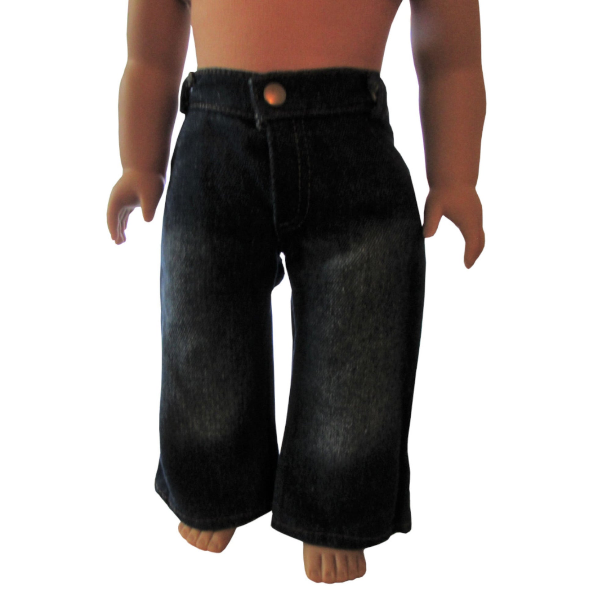 Distressed Doll Jeans for 18-inch dolls with doll