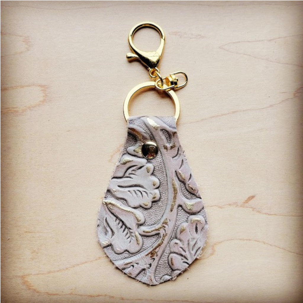 Embossed Leather Key Chain - Gilded Cowboy