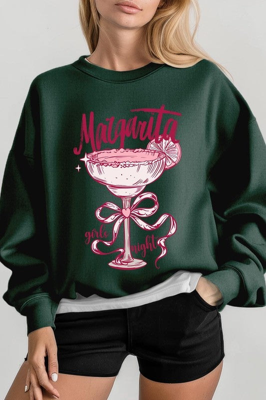 Forest Green Margarita Girls Night Graphic Sweatshirt