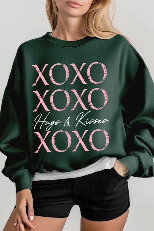 Forest Green XOXO Graphic Sweatshirt