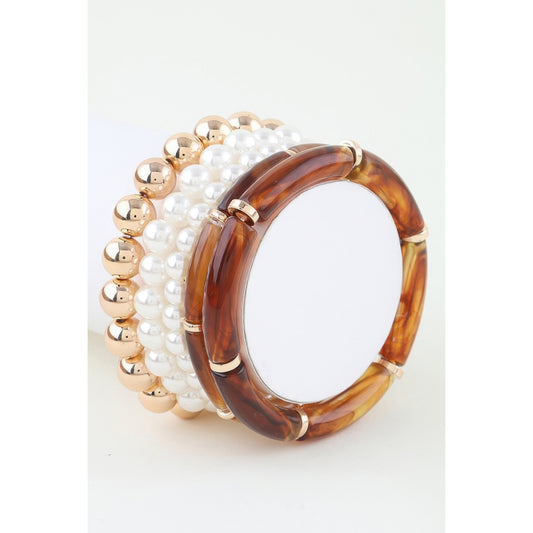 Marble Tube Beaded Bracelet