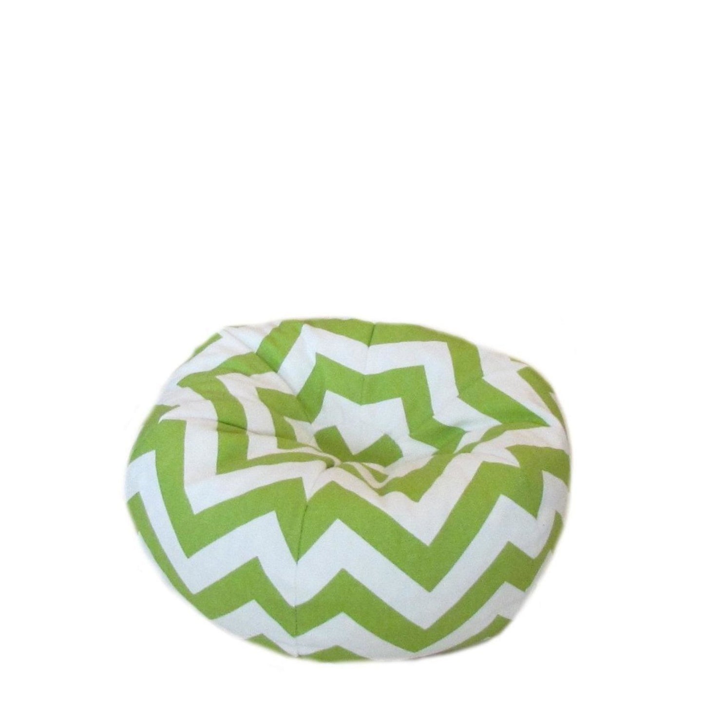 Green Chevron Doll Bean Bag Chair for 18-inch dolls without doll