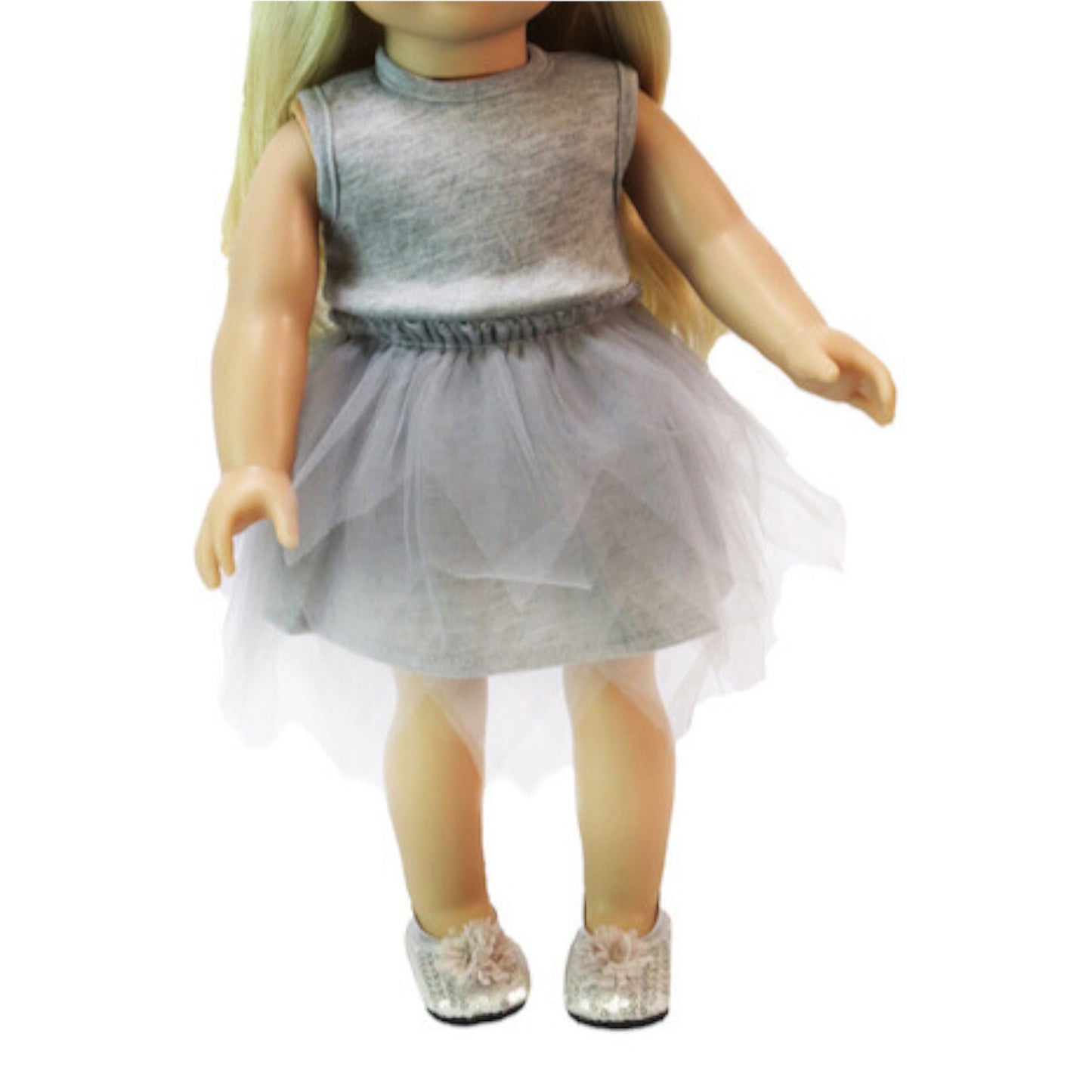 Grey Dress for 18-inch dolls with doll