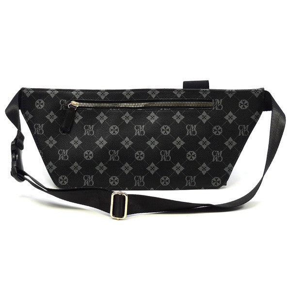 Grey Black CM Monogram Fanny Bag Waist Bag Back view
