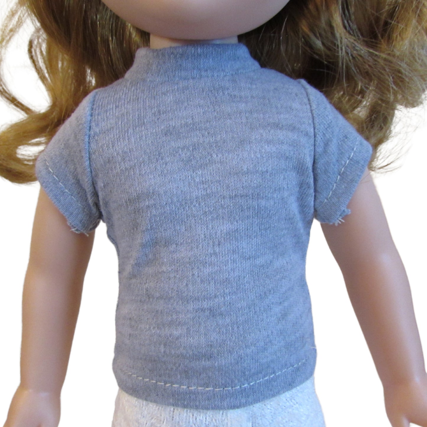 Grey T-Shirt for 14 1/2-inch Dolls with doll