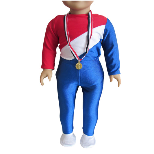 Gymnastics Set with Pants for 18-inch dolls with doll