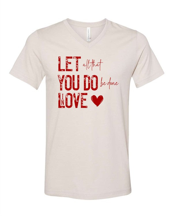 Heather Dust Let All that You Do Be Done In Love Graphic Tee Plus