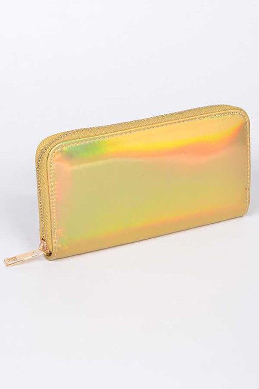 Holographic Gold Wallet Side view