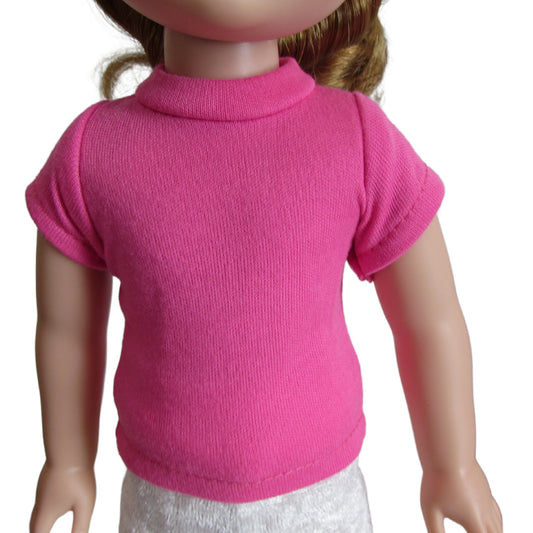 Hot Pink T-Shirt for 14 1/2-inch dolls