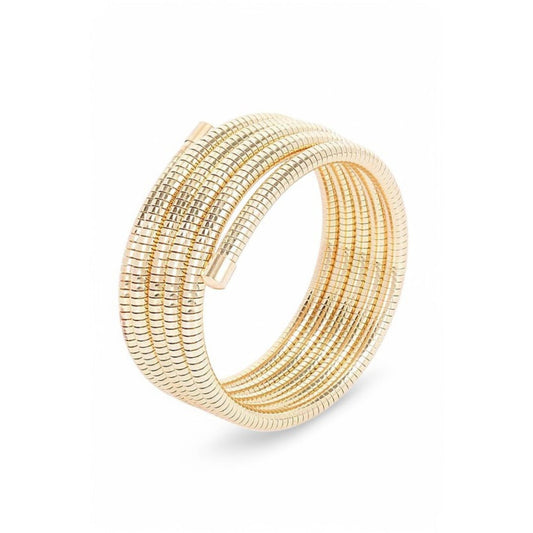 Gold bracelet on a white background